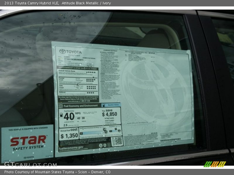 Attitude Black Metallic / Ivory 2013 Toyota Camry Hybrid XLE