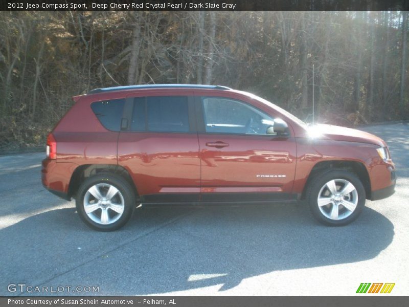 Deep Cherry Red Crystal Pearl / Dark Slate Gray 2012 Jeep Compass Sport