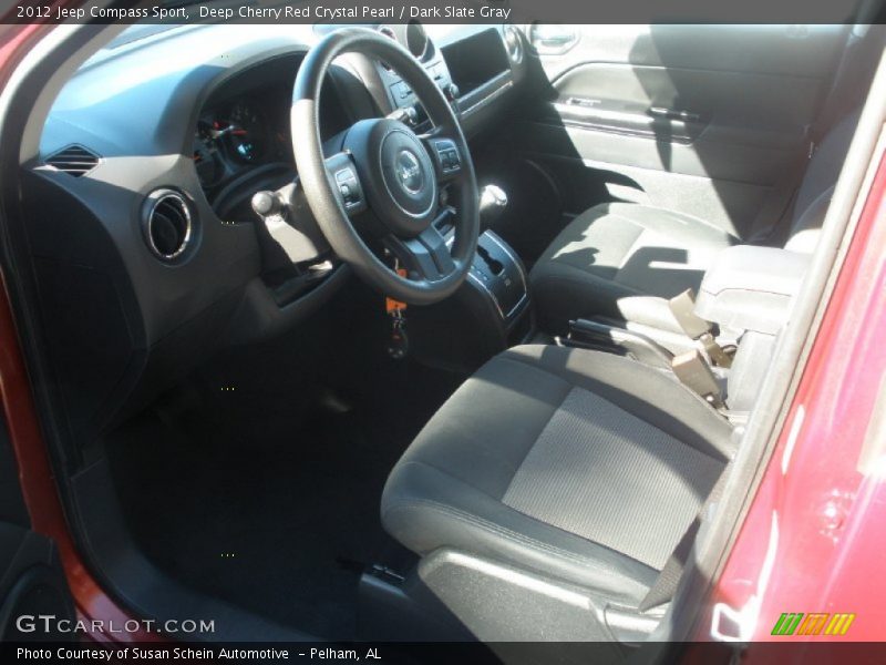 Deep Cherry Red Crystal Pearl / Dark Slate Gray 2012 Jeep Compass Sport