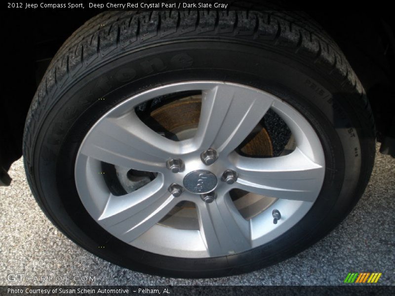 Deep Cherry Red Crystal Pearl / Dark Slate Gray 2012 Jeep Compass Sport