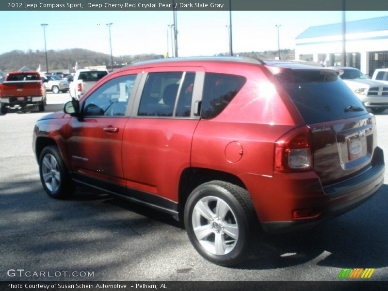 Deep Cherry Red Crystal Pearl / Dark Slate Gray 2012 Jeep Compass Sport