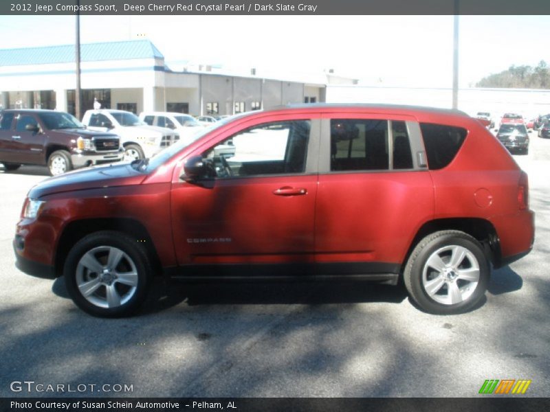 Deep Cherry Red Crystal Pearl / Dark Slate Gray 2012 Jeep Compass Sport