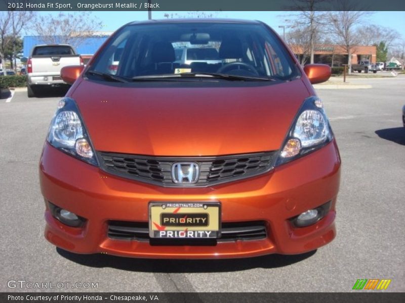 Orangeburst Metallic / Black 2012 Honda Fit Sport