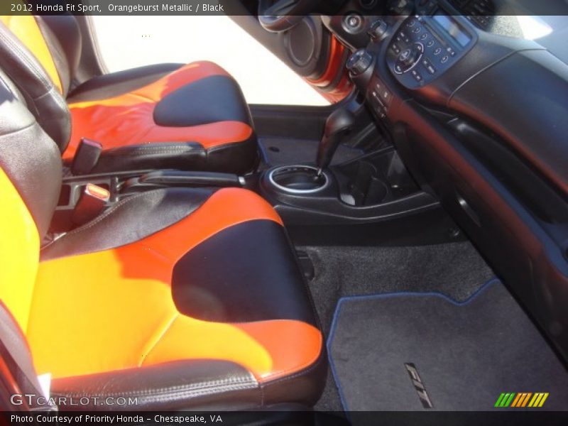 Orangeburst Metallic / Black 2012 Honda Fit Sport