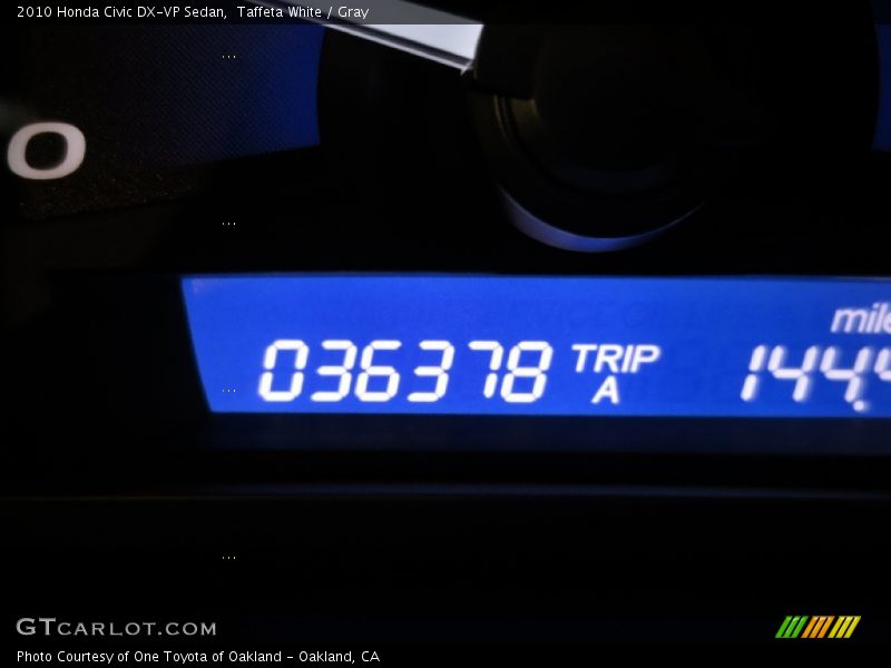 Taffeta White / Gray 2010 Honda Civic DX-VP Sedan