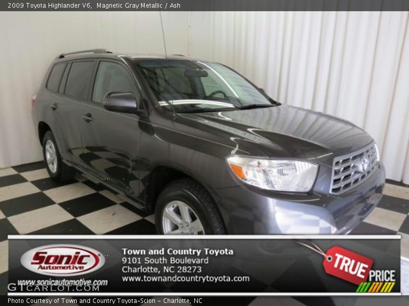 Magnetic Gray Metallic / Ash 2009 Toyota Highlander V6
