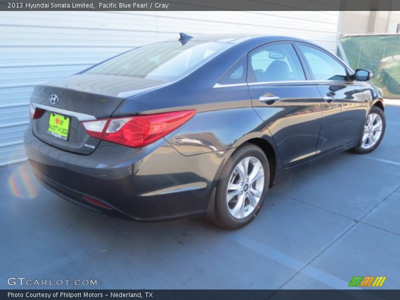 Pacific Blue Pearl / Gray 2013 Hyundai Sonata Limited
