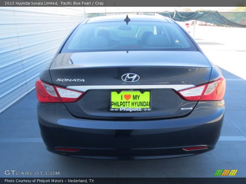 Pacific Blue Pearl / Gray 2013 Hyundai Sonata Limited