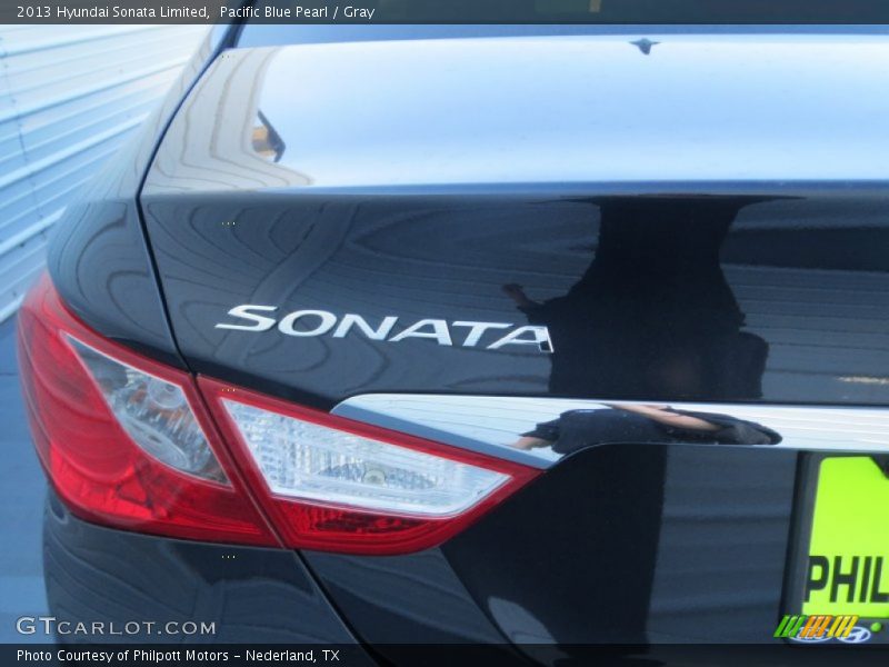Pacific Blue Pearl / Gray 2013 Hyundai Sonata Limited