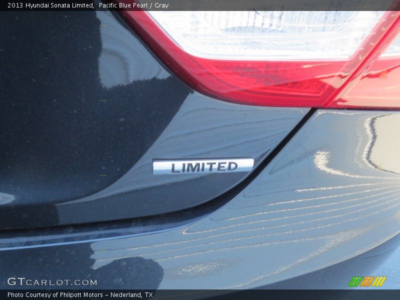 Pacific Blue Pearl / Gray 2013 Hyundai Sonata Limited