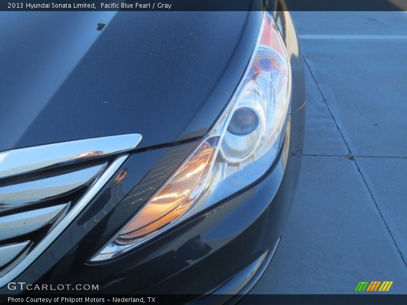 Pacific Blue Pearl / Gray 2013 Hyundai Sonata Limited