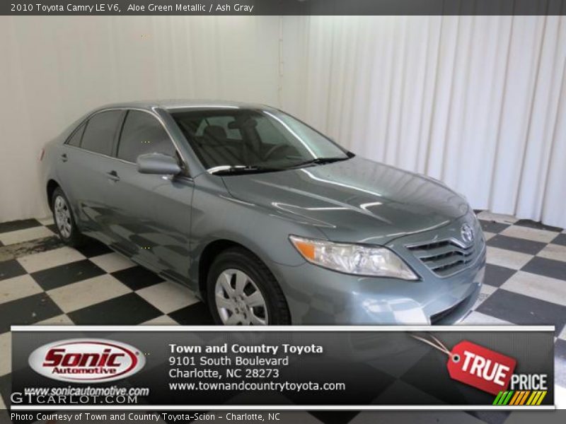 Aloe Green Metallic / Ash Gray 2010 Toyota Camry LE V6