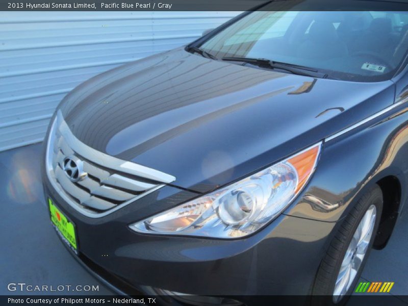Pacific Blue Pearl / Gray 2013 Hyundai Sonata Limited