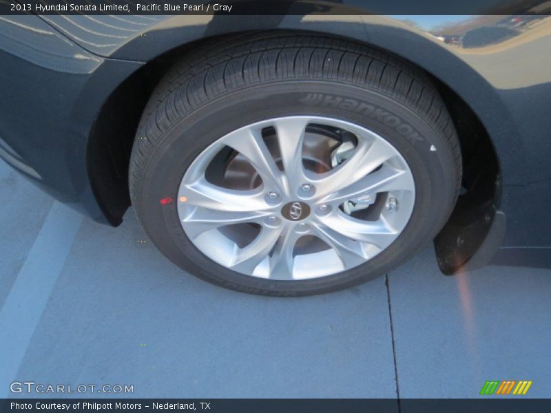 Pacific Blue Pearl / Gray 2013 Hyundai Sonata Limited