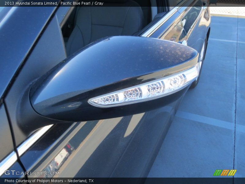 Pacific Blue Pearl / Gray 2013 Hyundai Sonata Limited