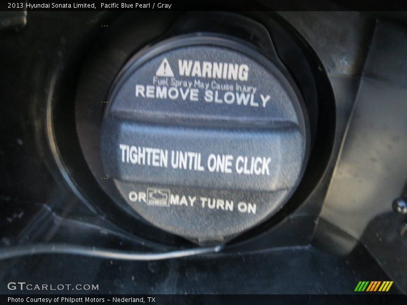 Pacific Blue Pearl / Gray 2013 Hyundai Sonata Limited