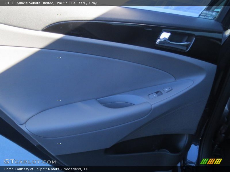 Pacific Blue Pearl / Gray 2013 Hyundai Sonata Limited