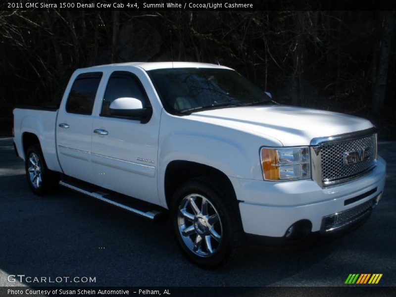 Summit White / Cocoa/Light Cashmere 2011 GMC Sierra 1500 Denali Crew Cab 4x4