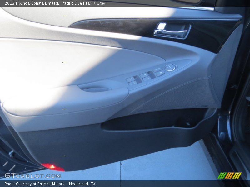 Pacific Blue Pearl / Gray 2013 Hyundai Sonata Limited