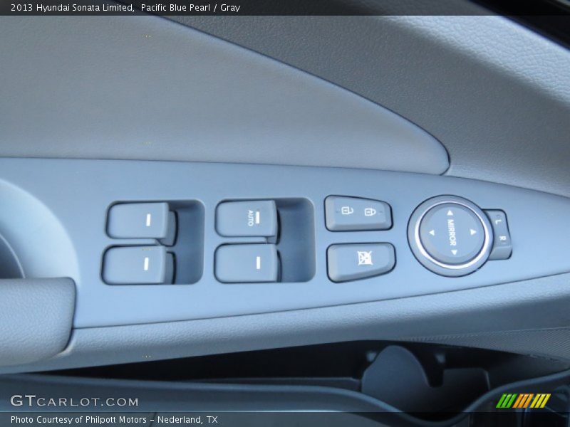 Pacific Blue Pearl / Gray 2013 Hyundai Sonata Limited