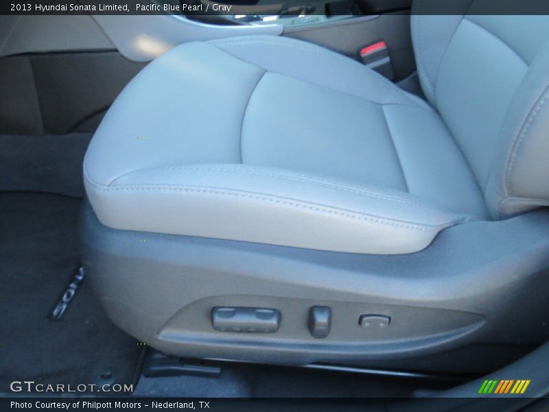 Pacific Blue Pearl / Gray 2013 Hyundai Sonata Limited