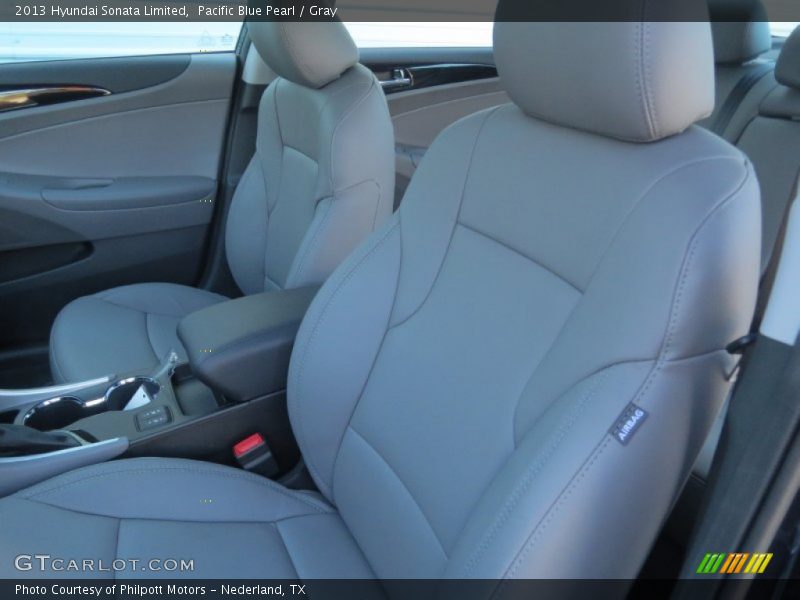 Pacific Blue Pearl / Gray 2013 Hyundai Sonata Limited