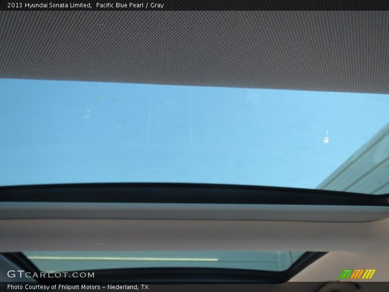 Pacific Blue Pearl / Gray 2013 Hyundai Sonata Limited