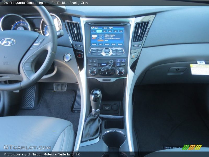 Pacific Blue Pearl / Gray 2013 Hyundai Sonata Limited
