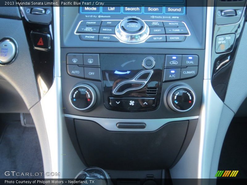 Pacific Blue Pearl / Gray 2013 Hyundai Sonata Limited