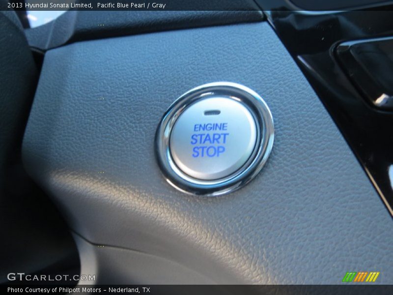 Pacific Blue Pearl / Gray 2013 Hyundai Sonata Limited