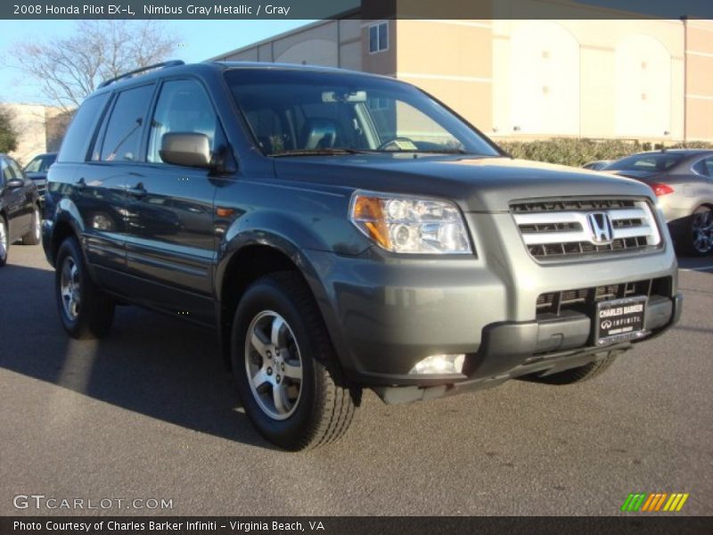 Nimbus Gray Metallic / Gray 2008 Honda Pilot EX-L