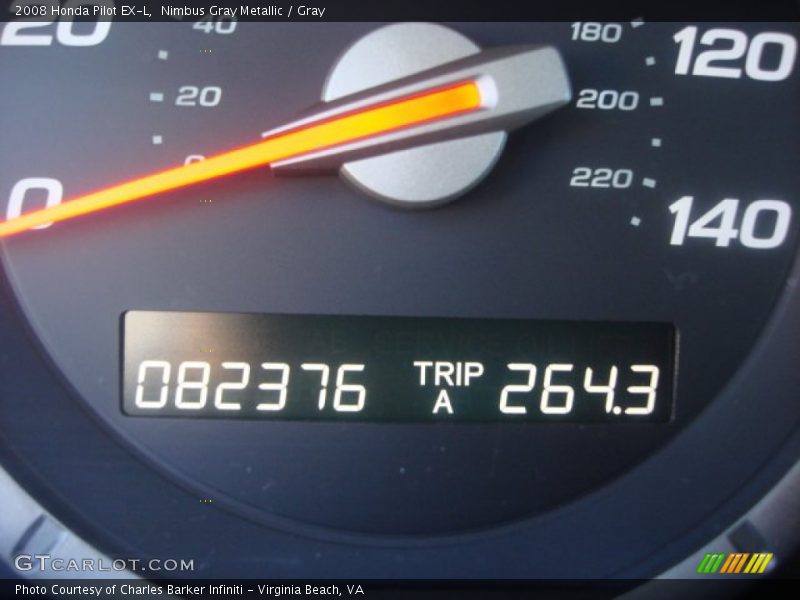 Nimbus Gray Metallic / Gray 2008 Honda Pilot EX-L