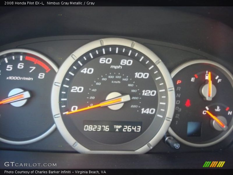 Nimbus Gray Metallic / Gray 2008 Honda Pilot EX-L