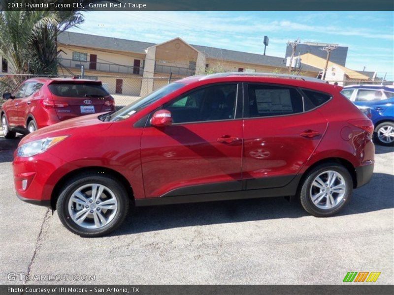 Garnet Red / Taupe 2013 Hyundai Tucson GLS