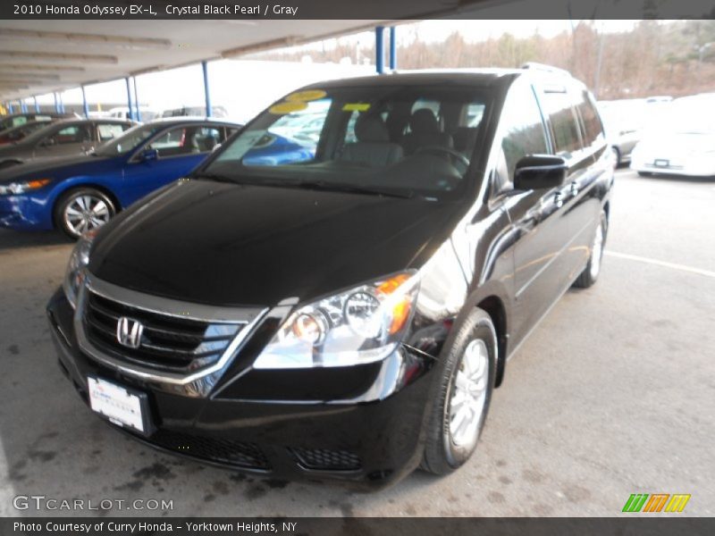 Crystal Black Pearl / Gray 2010 Honda Odyssey EX-L