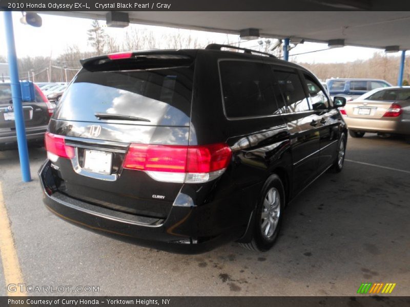 Crystal Black Pearl / Gray 2010 Honda Odyssey EX-L