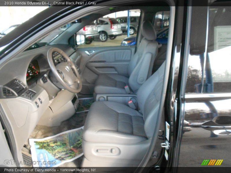 Crystal Black Pearl / Gray 2010 Honda Odyssey EX-L