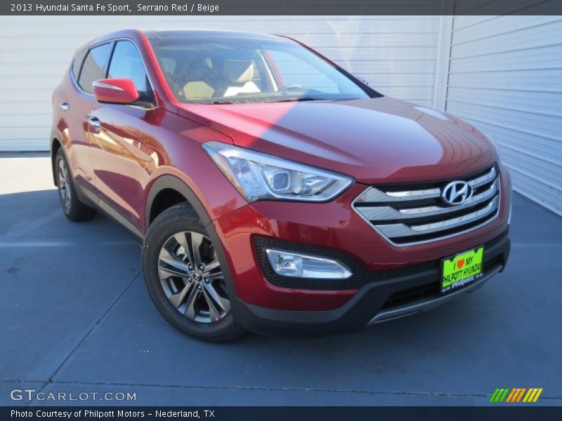 Serrano Red / Beige 2013 Hyundai Santa Fe Sport