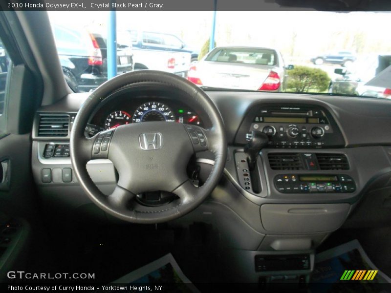 Crystal Black Pearl / Gray 2010 Honda Odyssey EX-L