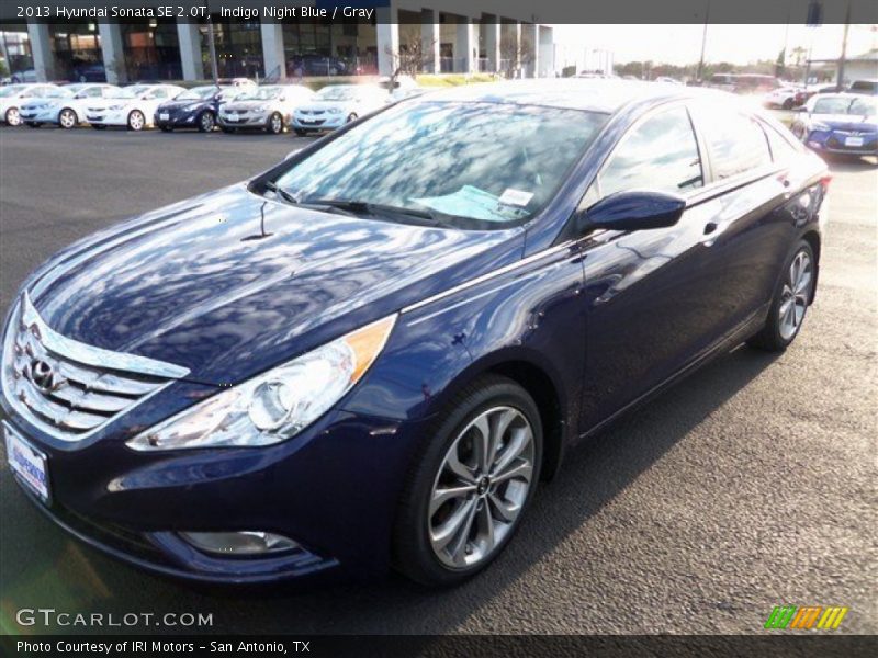 Indigo Night Blue / Gray 2013 Hyundai Sonata SE 2.0T