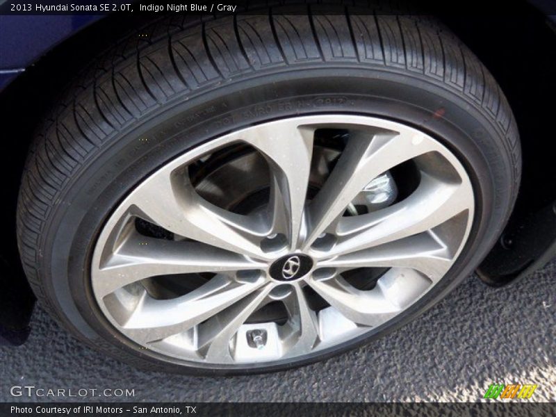 Indigo Night Blue / Gray 2013 Hyundai Sonata SE 2.0T