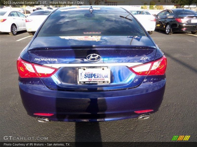 Indigo Night Blue / Gray 2013 Hyundai Sonata SE 2.0T