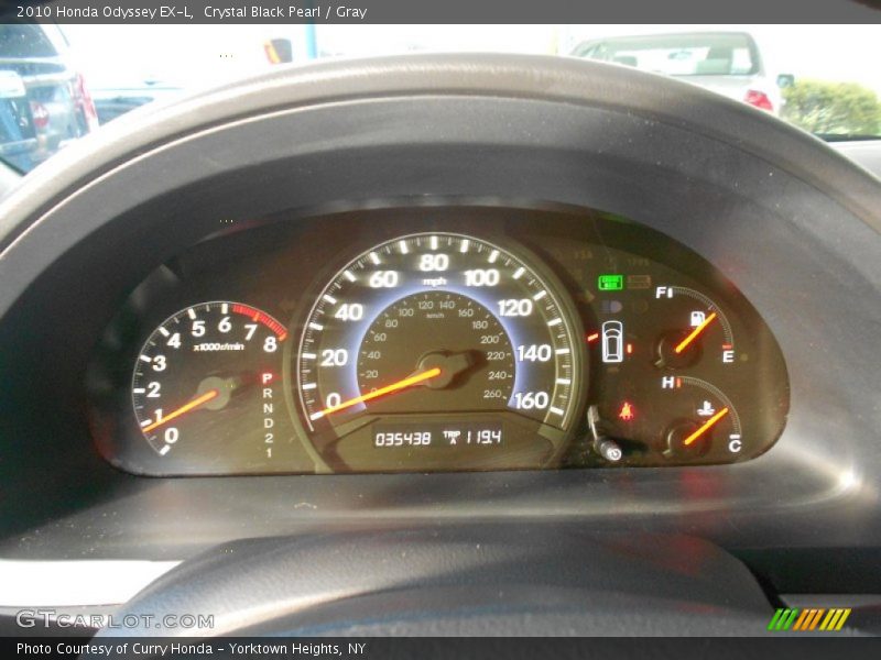 Crystal Black Pearl / Gray 2010 Honda Odyssey EX-L