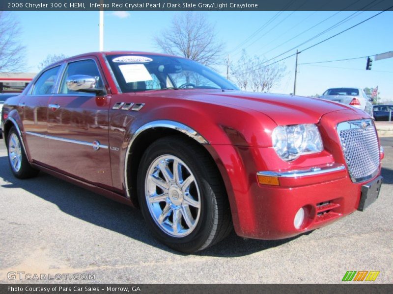 Inferno Red Crystal Pearl / Dark Slate Gray/Light Graystone 2006 Chrysler 300 C HEMI