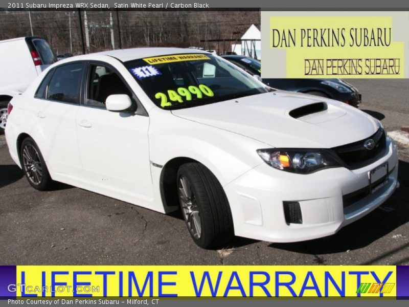 Satin White Pearl / Carbon Black 2011 Subaru Impreza WRX Sedan
