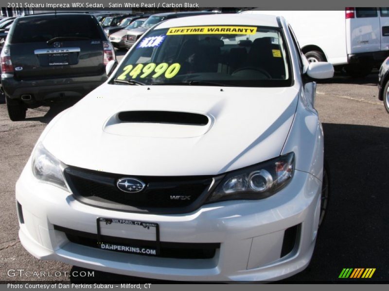 Satin White Pearl / Carbon Black 2011 Subaru Impreza WRX Sedan