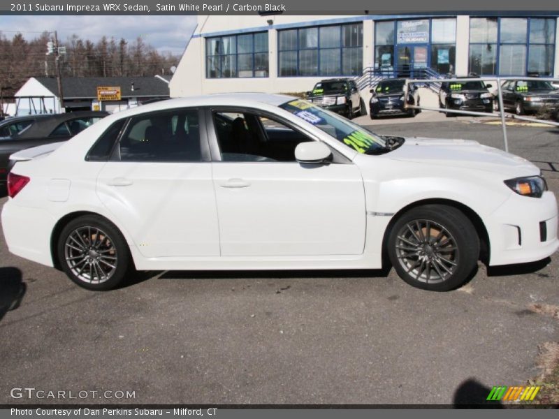 Satin White Pearl / Carbon Black 2011 Subaru Impreza WRX Sedan