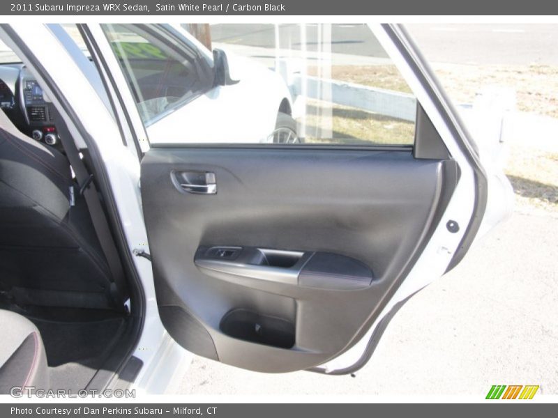 Satin White Pearl / Carbon Black 2011 Subaru Impreza WRX Sedan