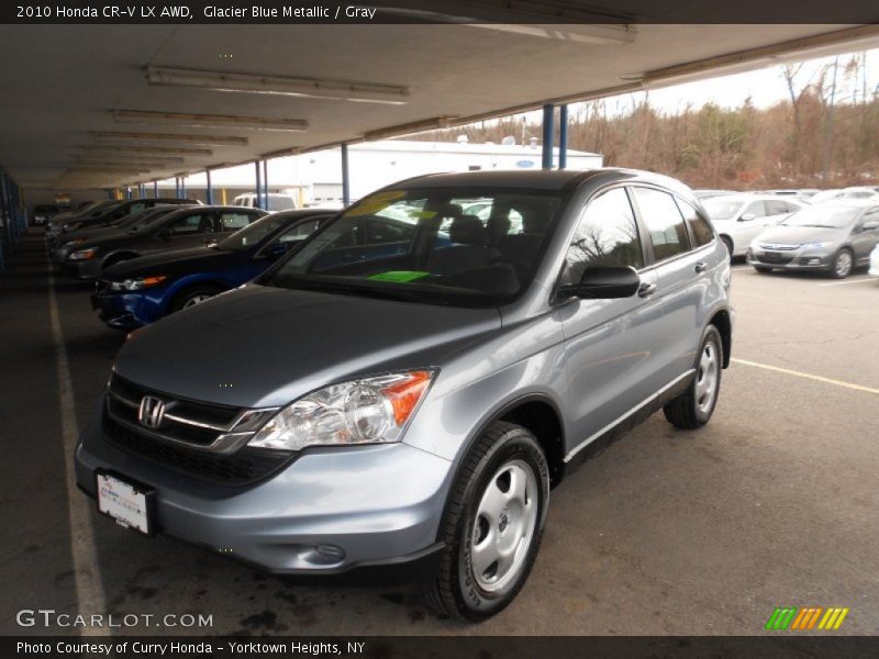 Glacier Blue Metallic / Gray 2010 Honda CR-V LX AWD