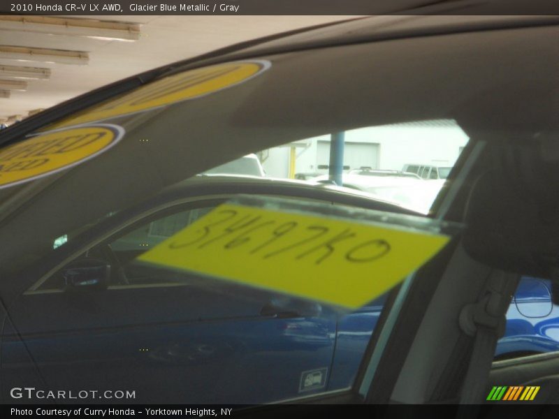 Glacier Blue Metallic / Gray 2010 Honda CR-V LX AWD